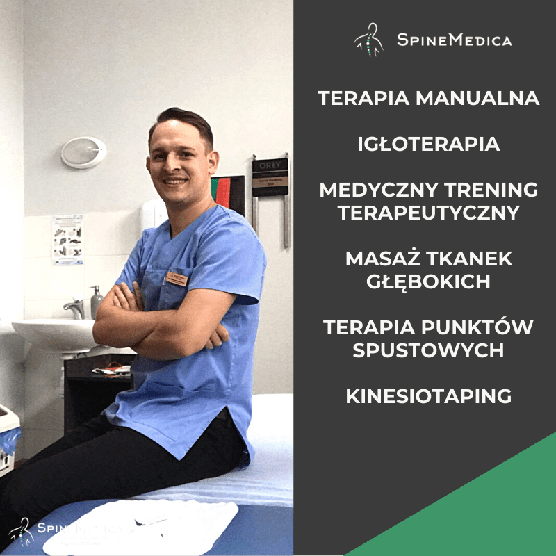 Fizjoterapeuta SpineMedica Nowy Sącz w gabinecie – prezentacja stosowanych metod terapii bólu i rehabilitacji