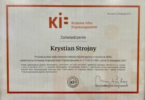 Krystian zaświadczenie