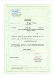 Kacper: Terapia manualna i diagnostyka