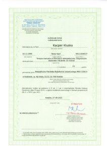 Kacper: Terapia manualna i diagnostyka moduł III